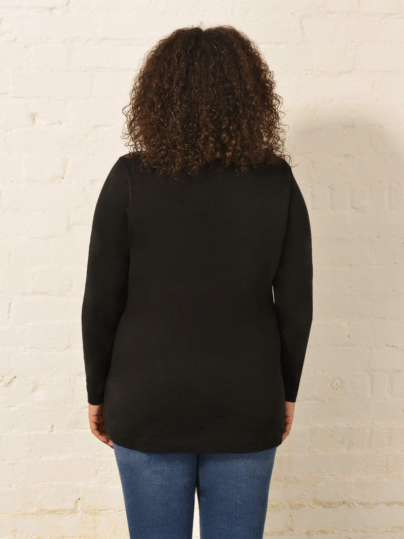Black Textured Cotton Jersey Shirt