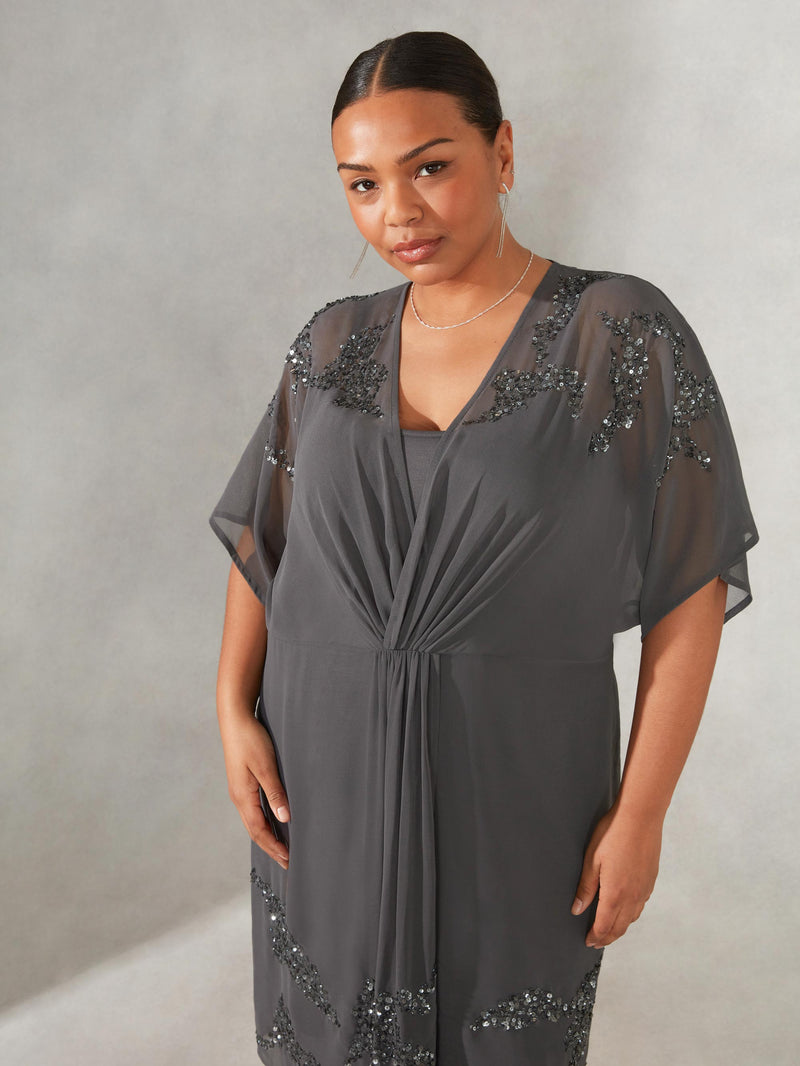 Grey Embellished Dress