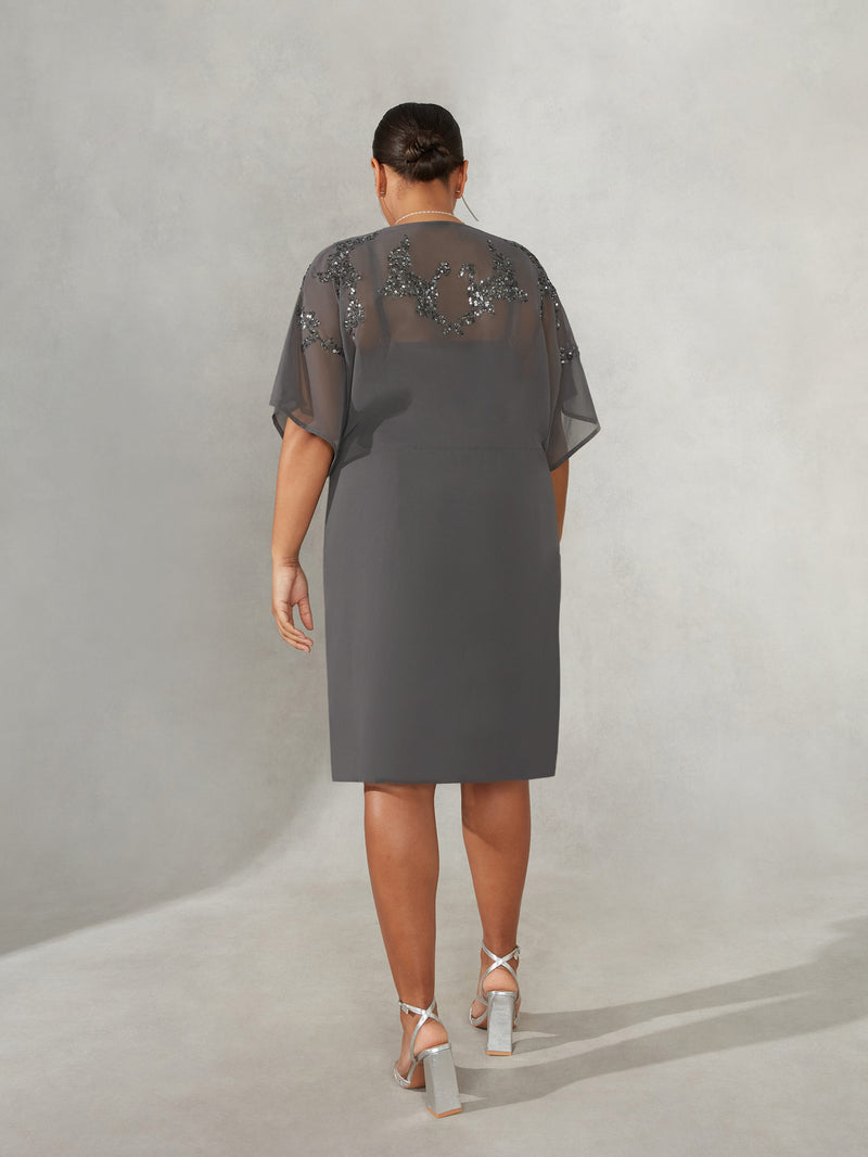 Grey Embellished Dress