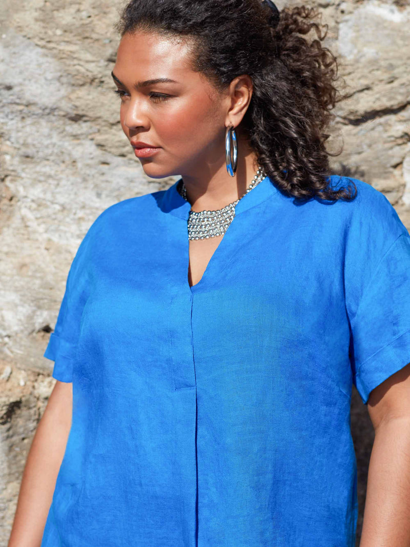 Plus size linen on sale tops