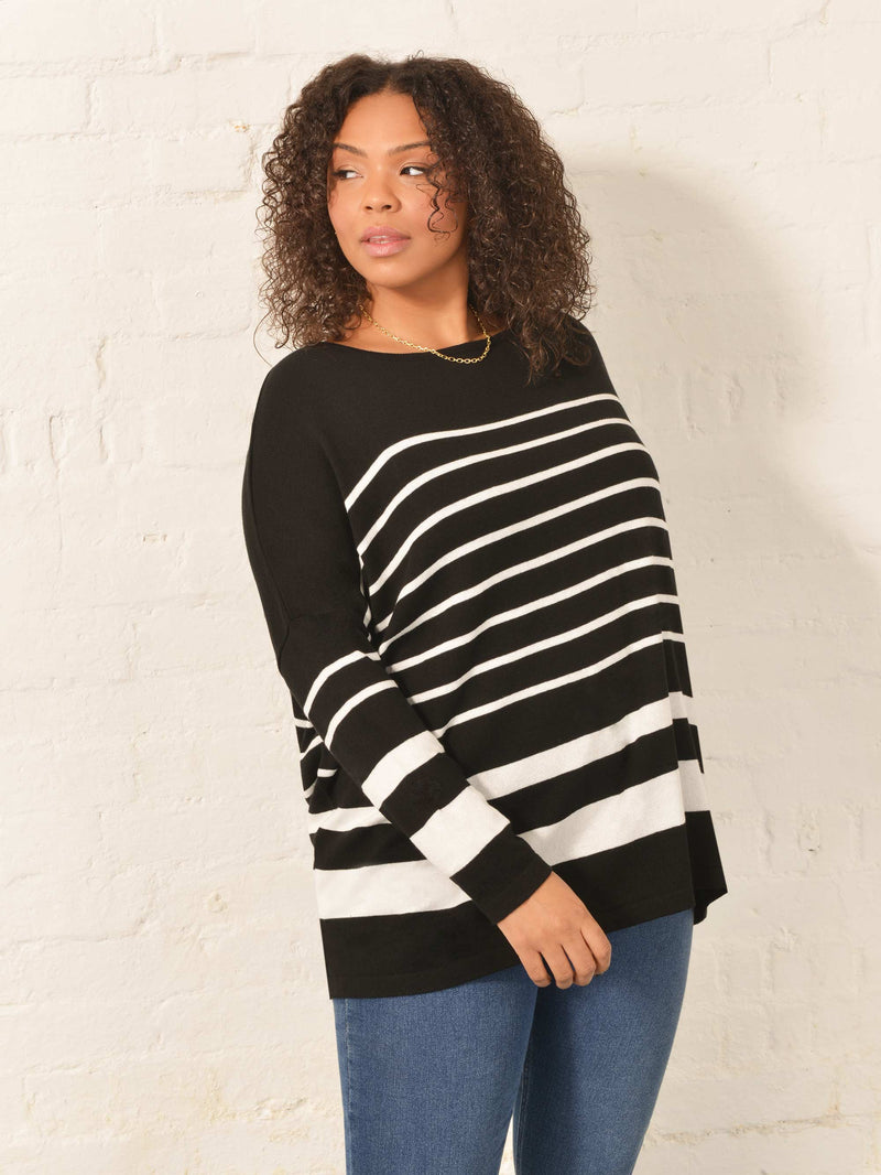 Plus size sales striped jumper