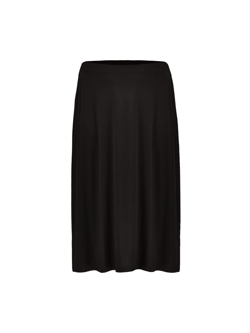 Black Jersey Midi Skirt