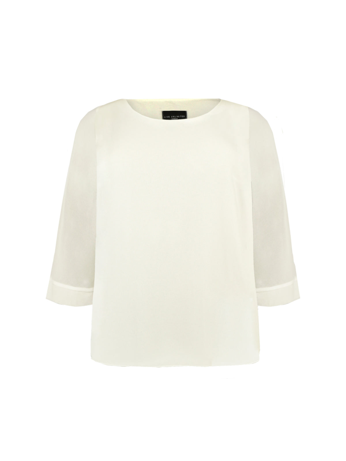 Ivory Overlay Ivory Chiffon Overlay Top
