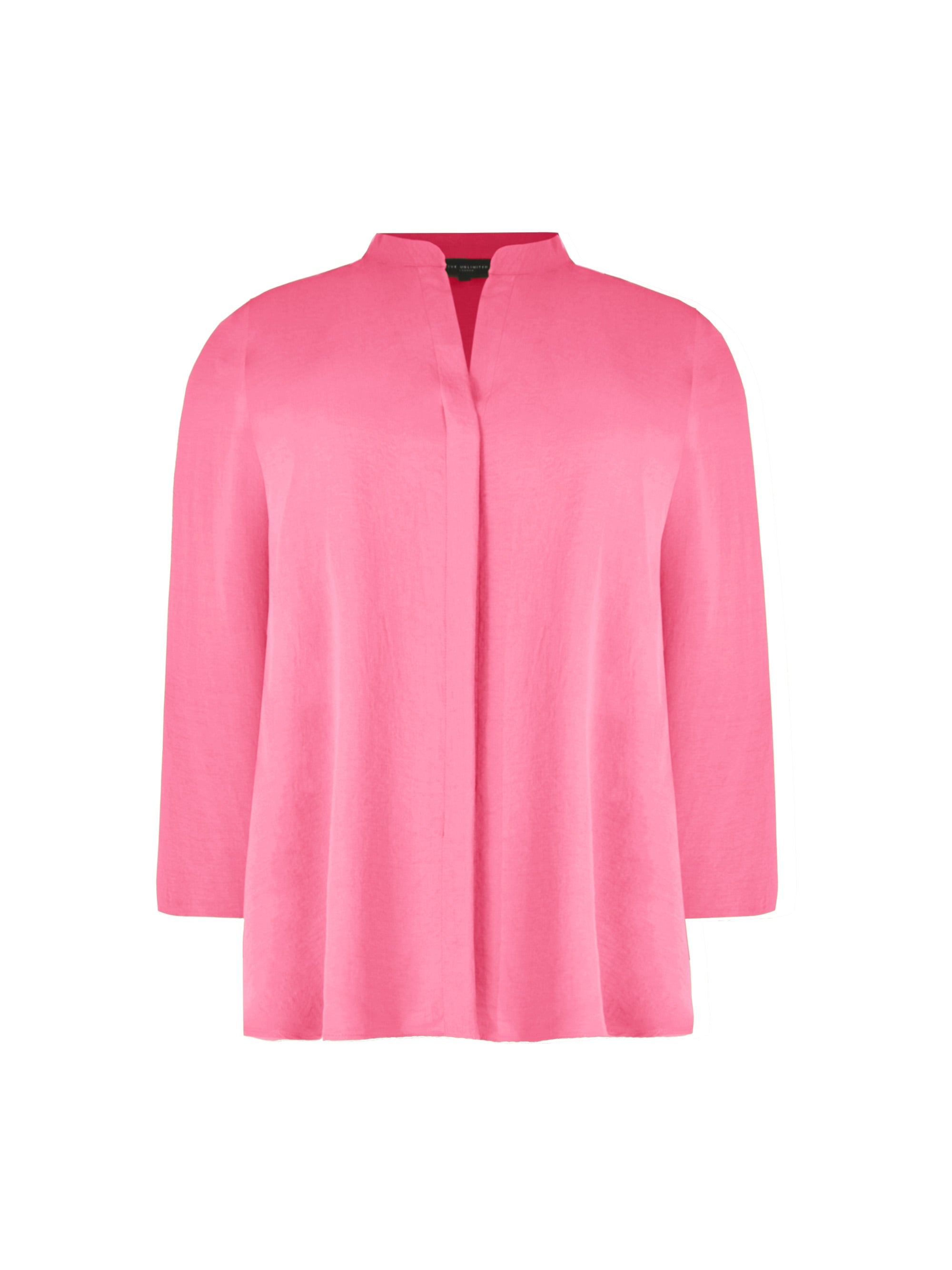 Pink Roll Tab Sleeve Blouse