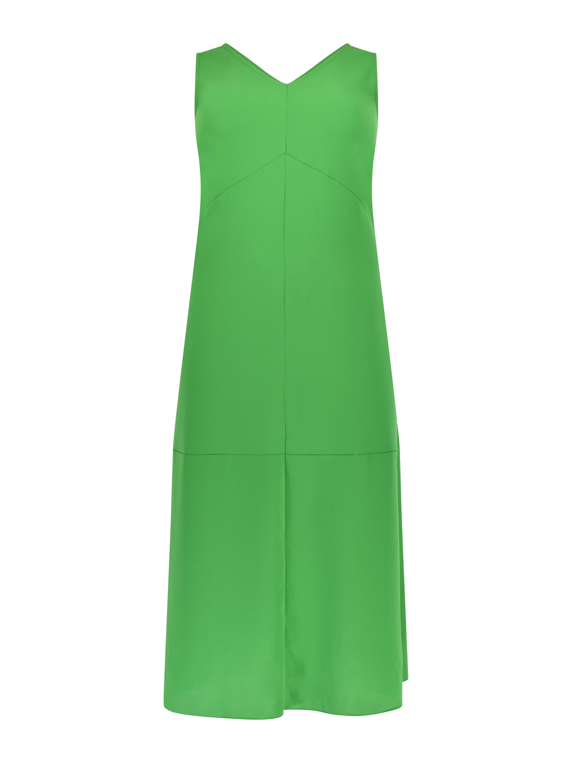 Green V-Neck Swing Maxi Dress