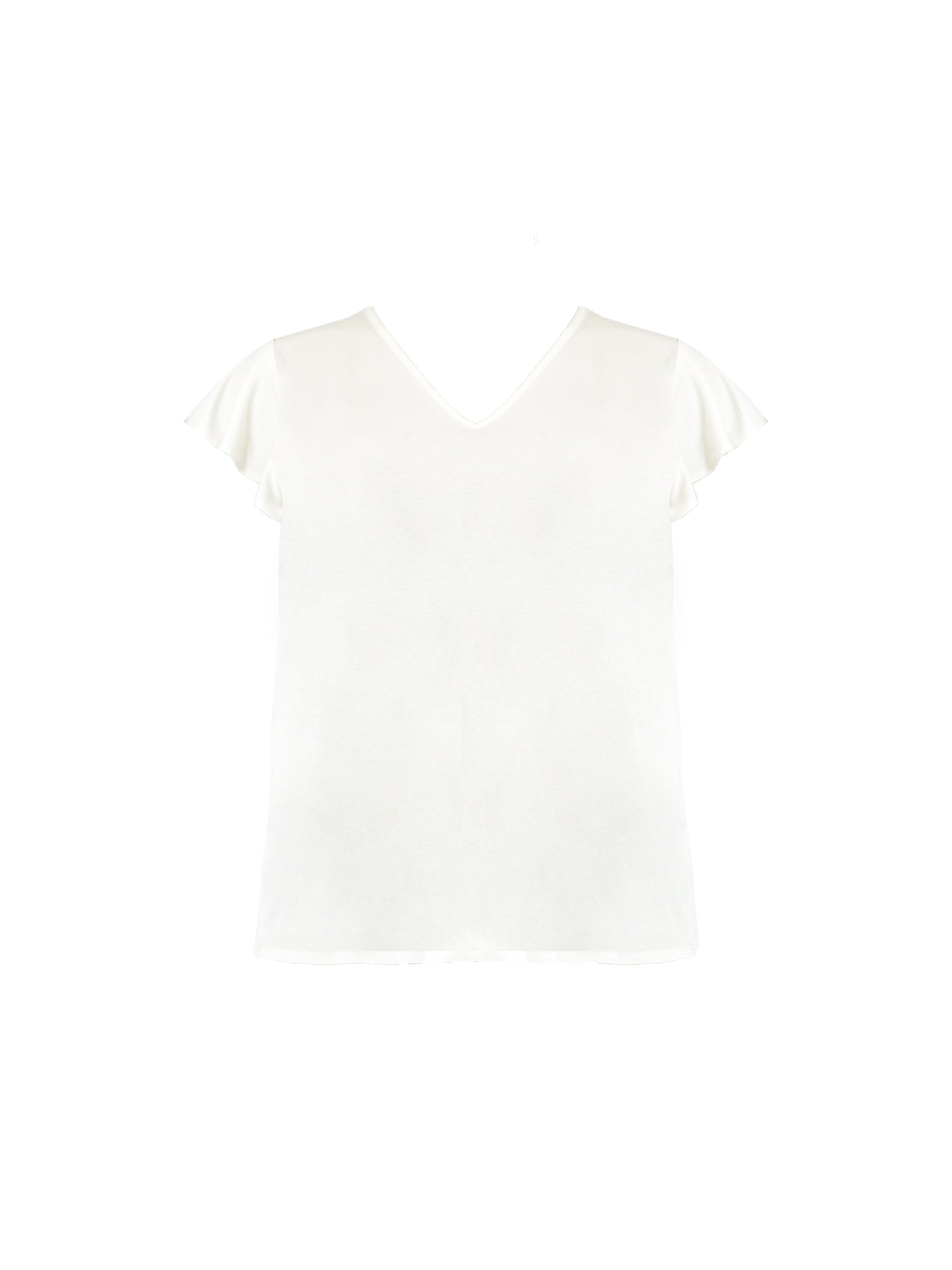 Ivory Frill Sleeve Jersey Top