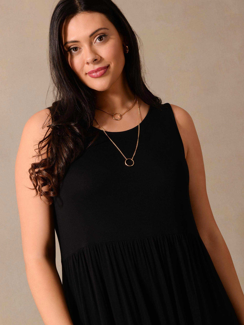 Black Jersey Maxi Dress