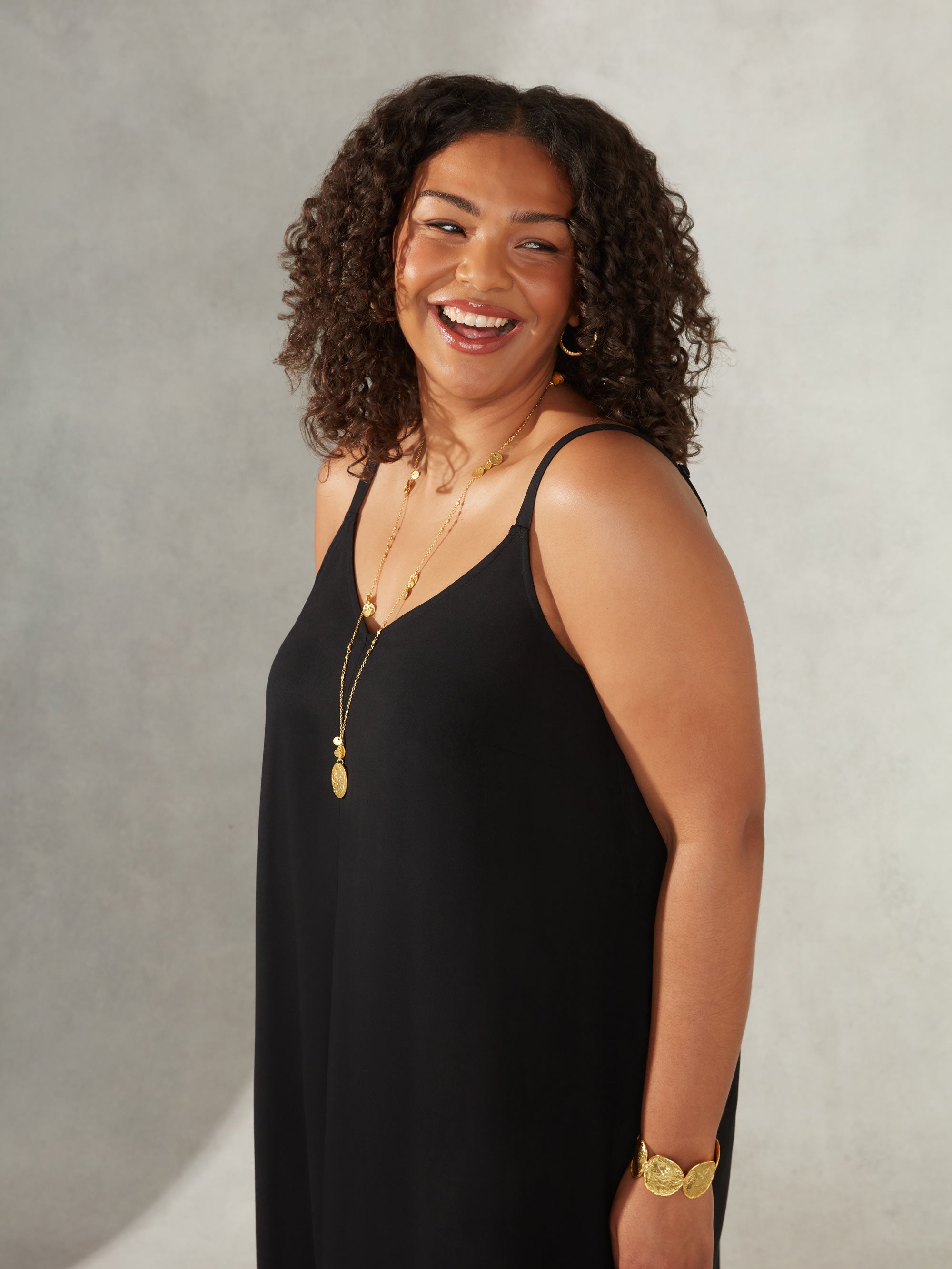 Black Hanky Hem Pom Pom Trim Sundress