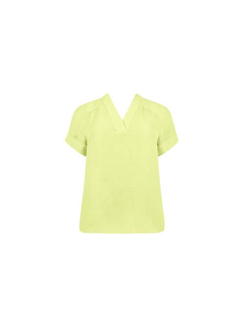Chartreuse High Low Lightweight Blouse
