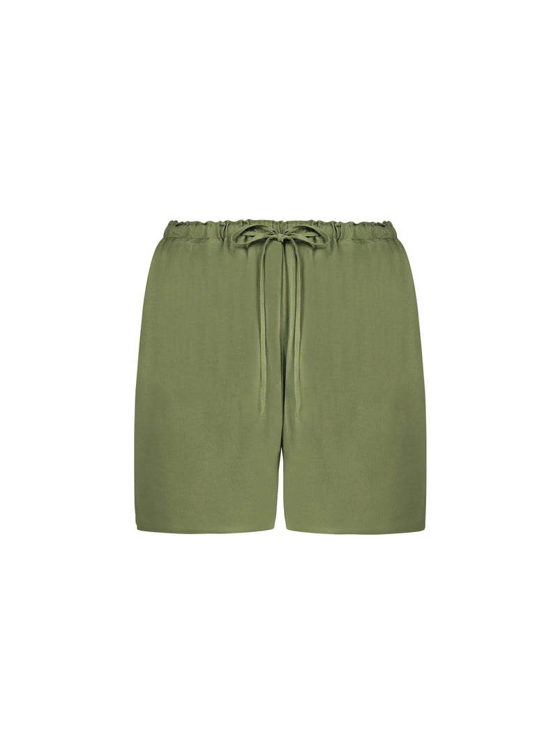 Khaki Drawstring Pocket Short