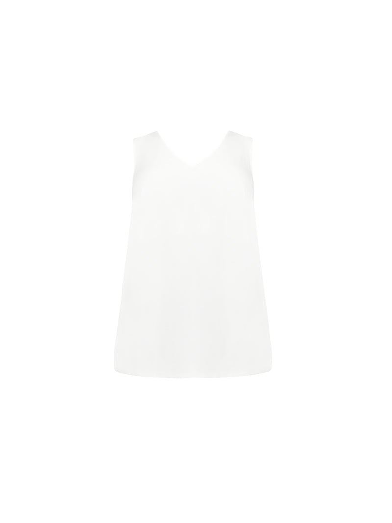Ivory Textured Vest Top