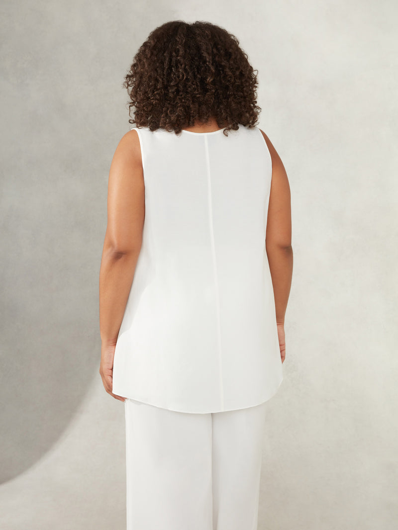 Ivory Textured Vest Top