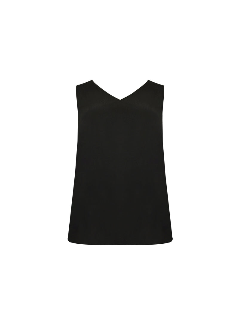 Black Textured Vest Top