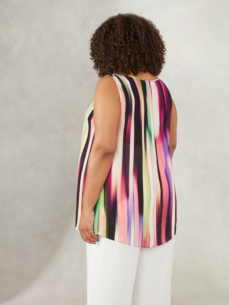 Multi Abstract Print Vest Top