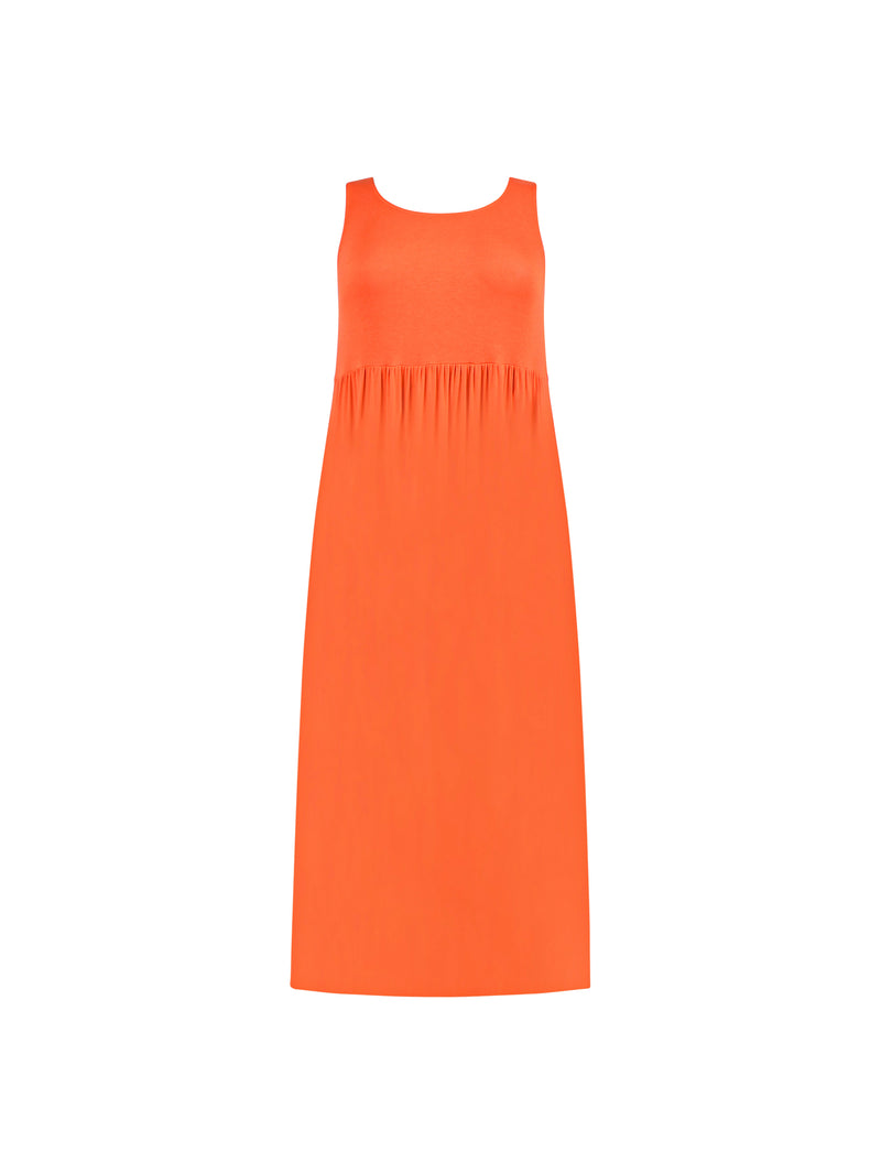 Orange Jersey Maxi Dress